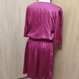 Elegant Pink Satin Dress